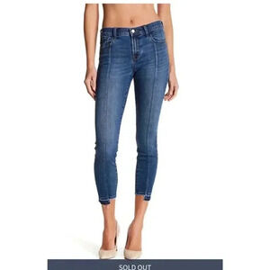 J Brand Pintuck Step Hem Skinny Jeans